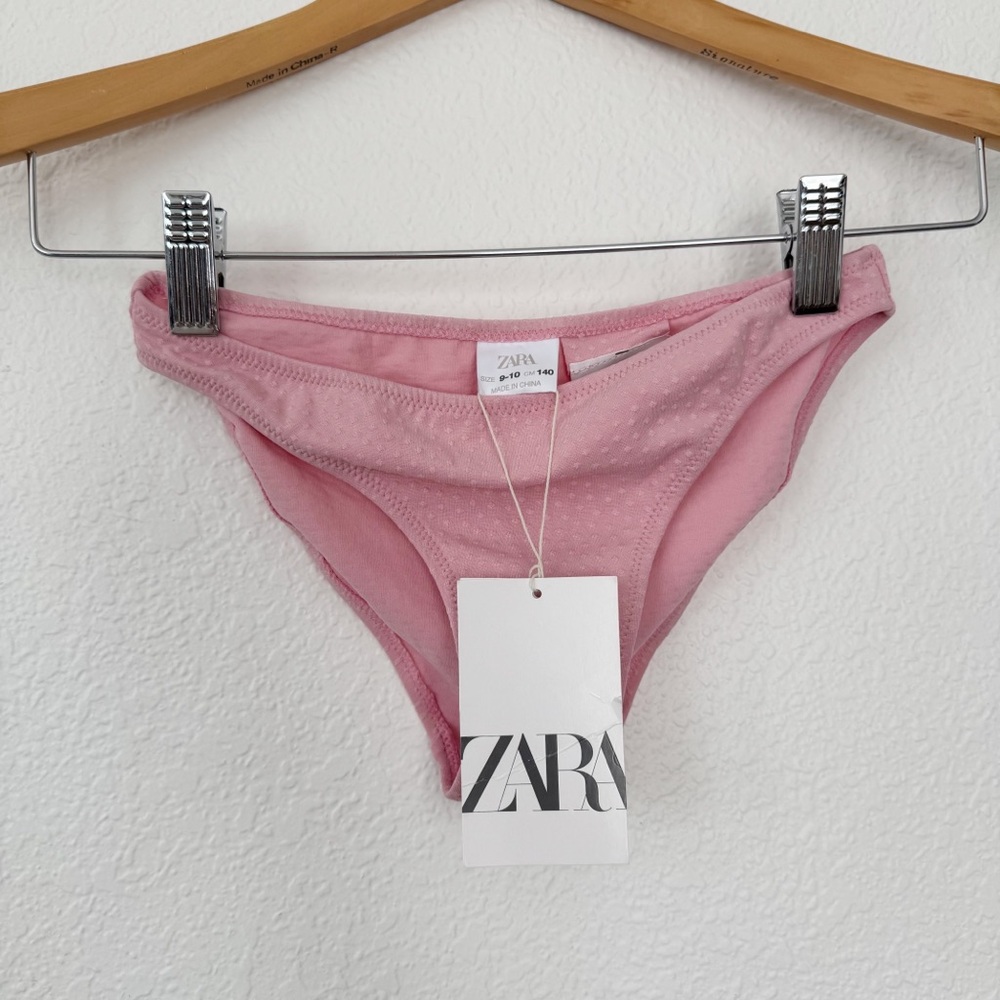 Zara Girls Swim Suit Bikini Bottom Pink 9/10